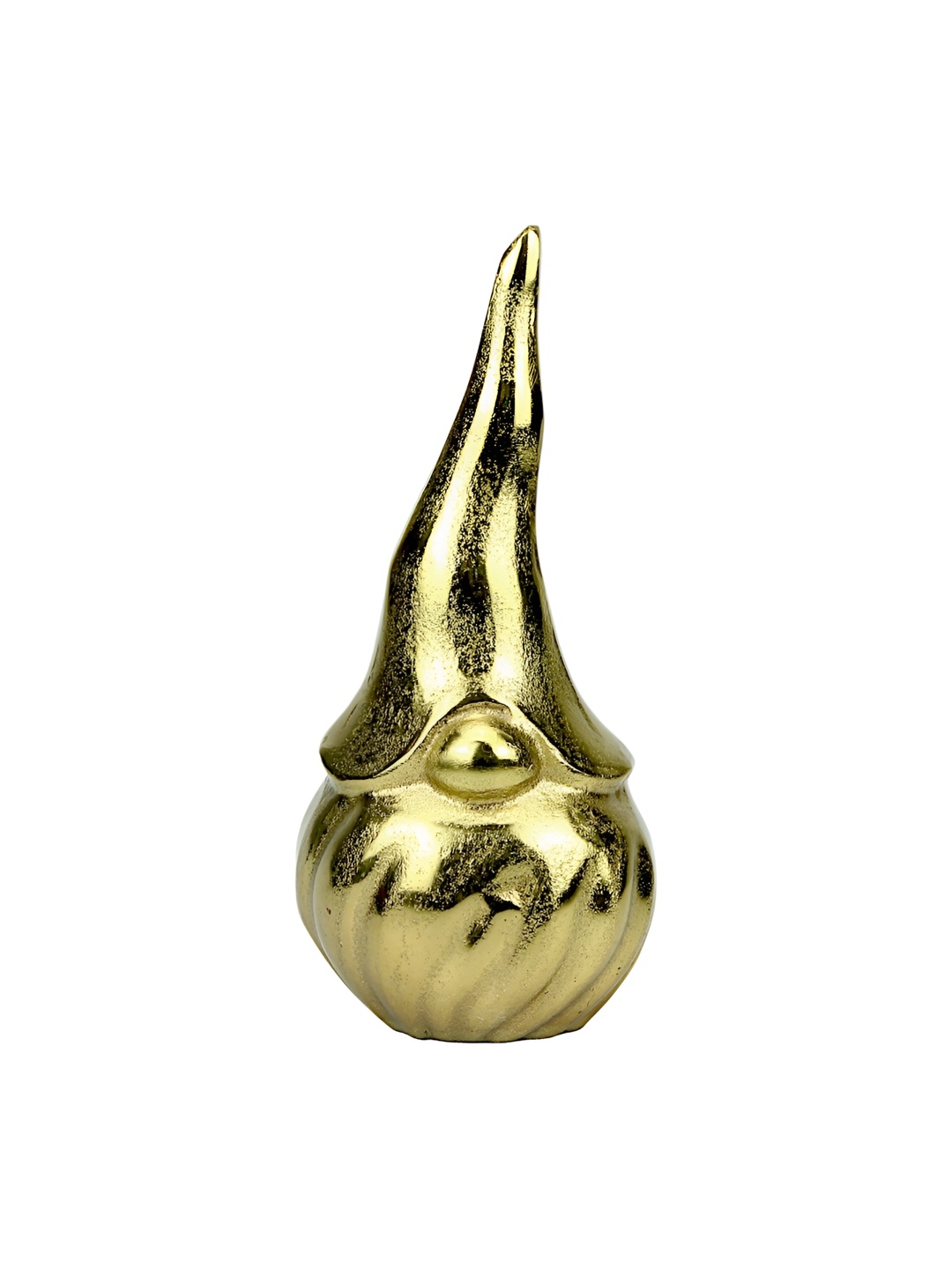 

Hind Decor Gold-Toned Aluminium Santa Claus Cone Curio Showpiece