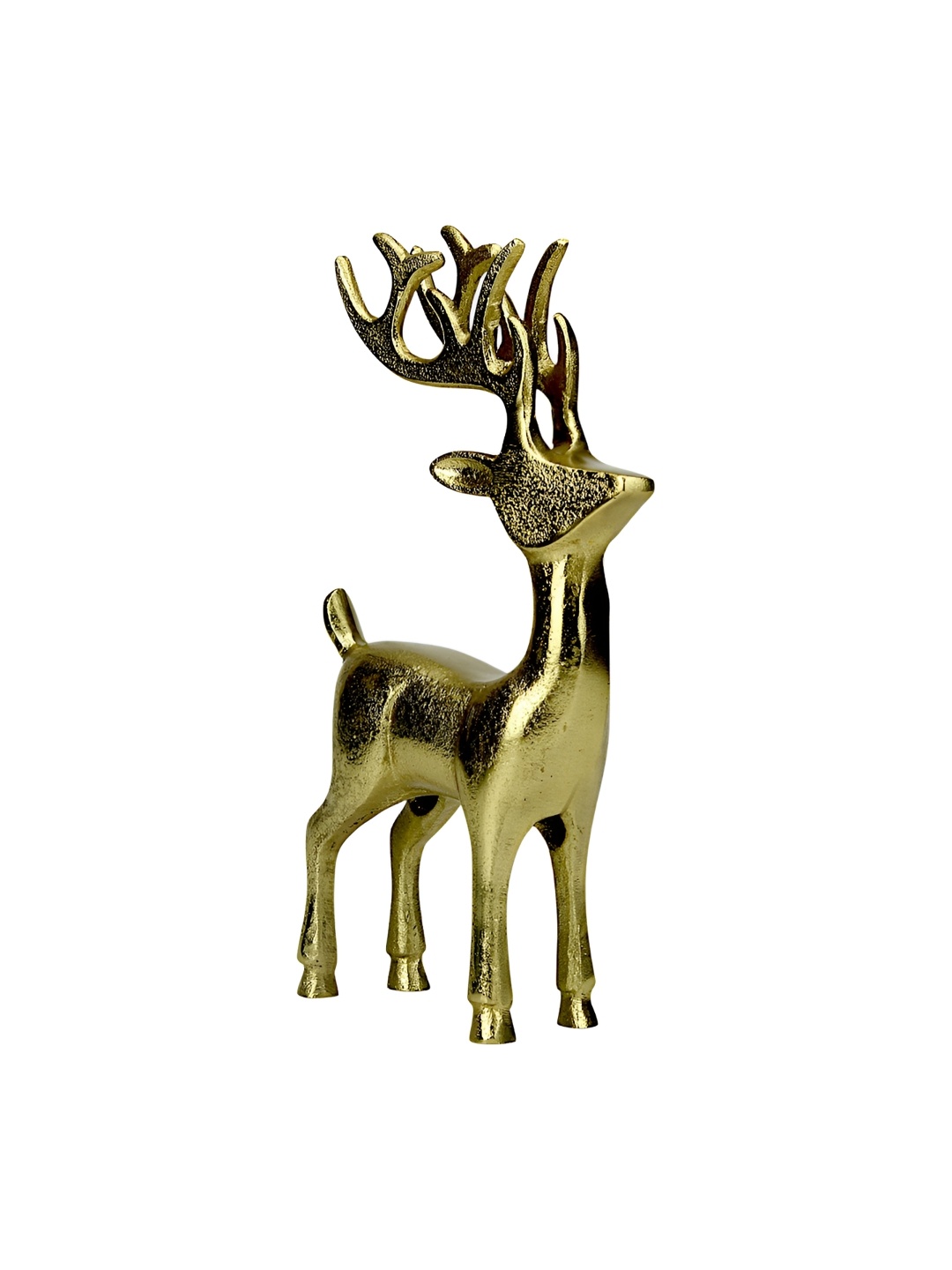 

Hind Decor Gold Toned Standing Reindeer Showpiece