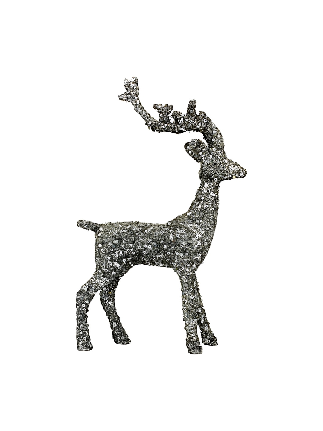 Hind Decor Black & Silver Toned Elegant Deer Showpiece