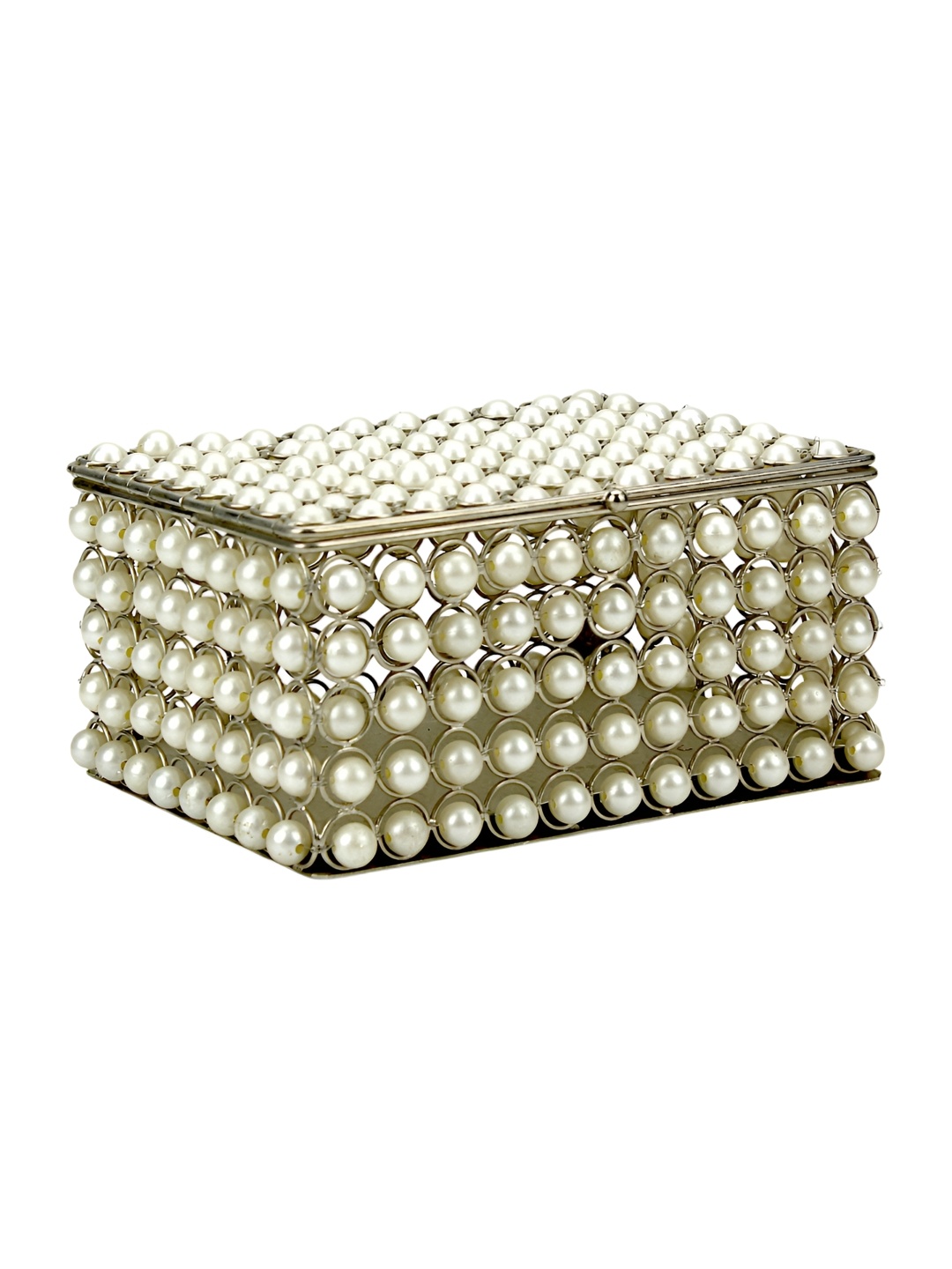 

Hind Decor Gold-Toned & White Mosaic Finish Christmas Storage Box