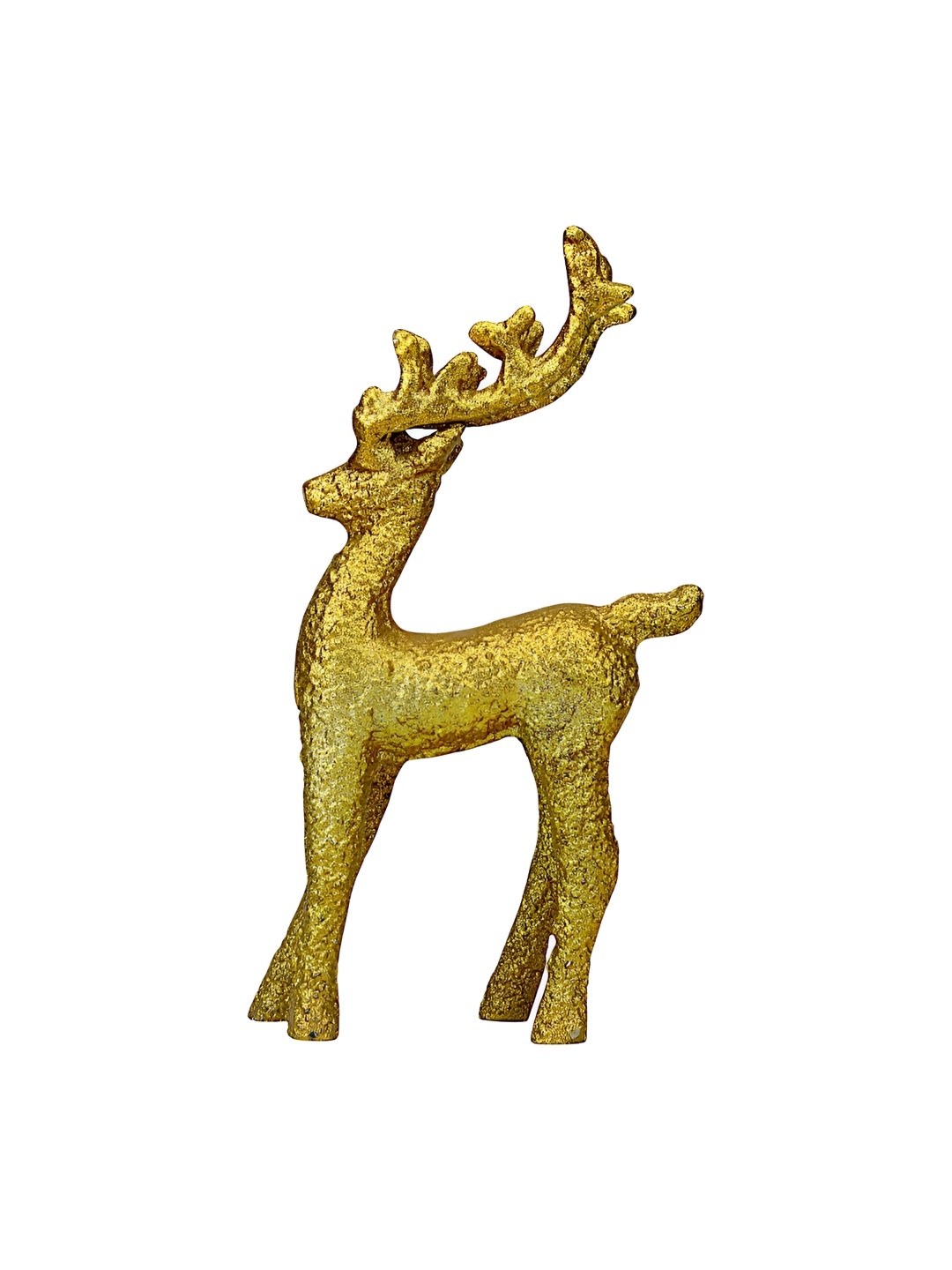 

Hind Decor Gold Toned Christmas Deer Showpiece