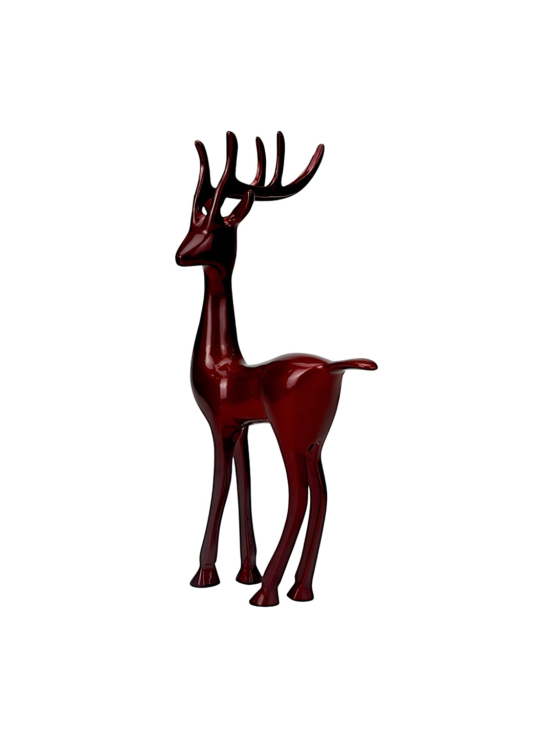 

Hind Decor Red Aluminium Reindeer Birds and Animals Figurine Showpiece