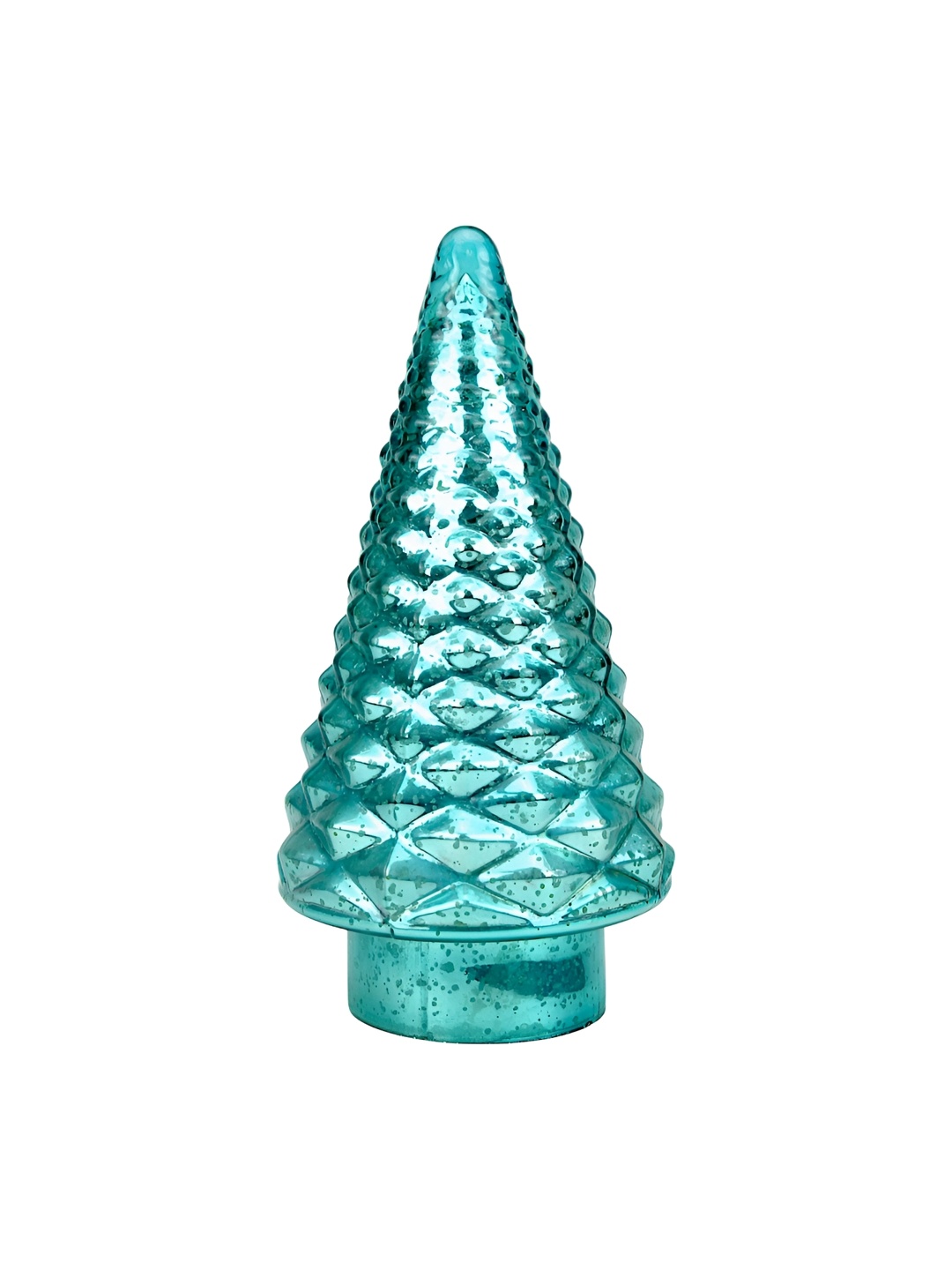 

Hind Decor Blue Textured Glass Christmas Tree Showpiece
