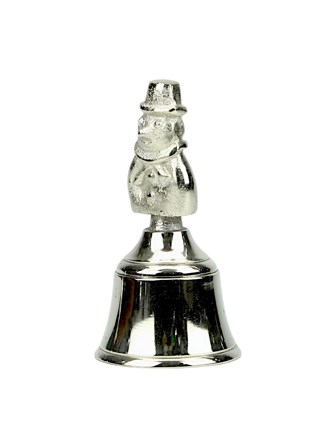 

Hind Decor Silver-Toned Snowman Design Christmas Bell, Grey