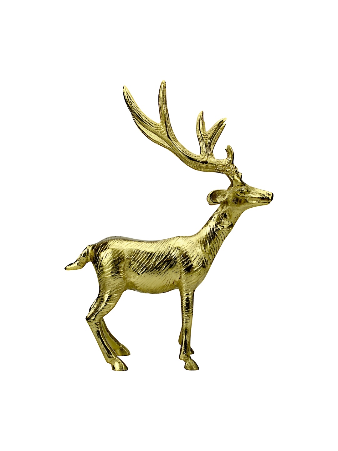 

Hind Decor Gold-Toned Christmas Deer Showpiece