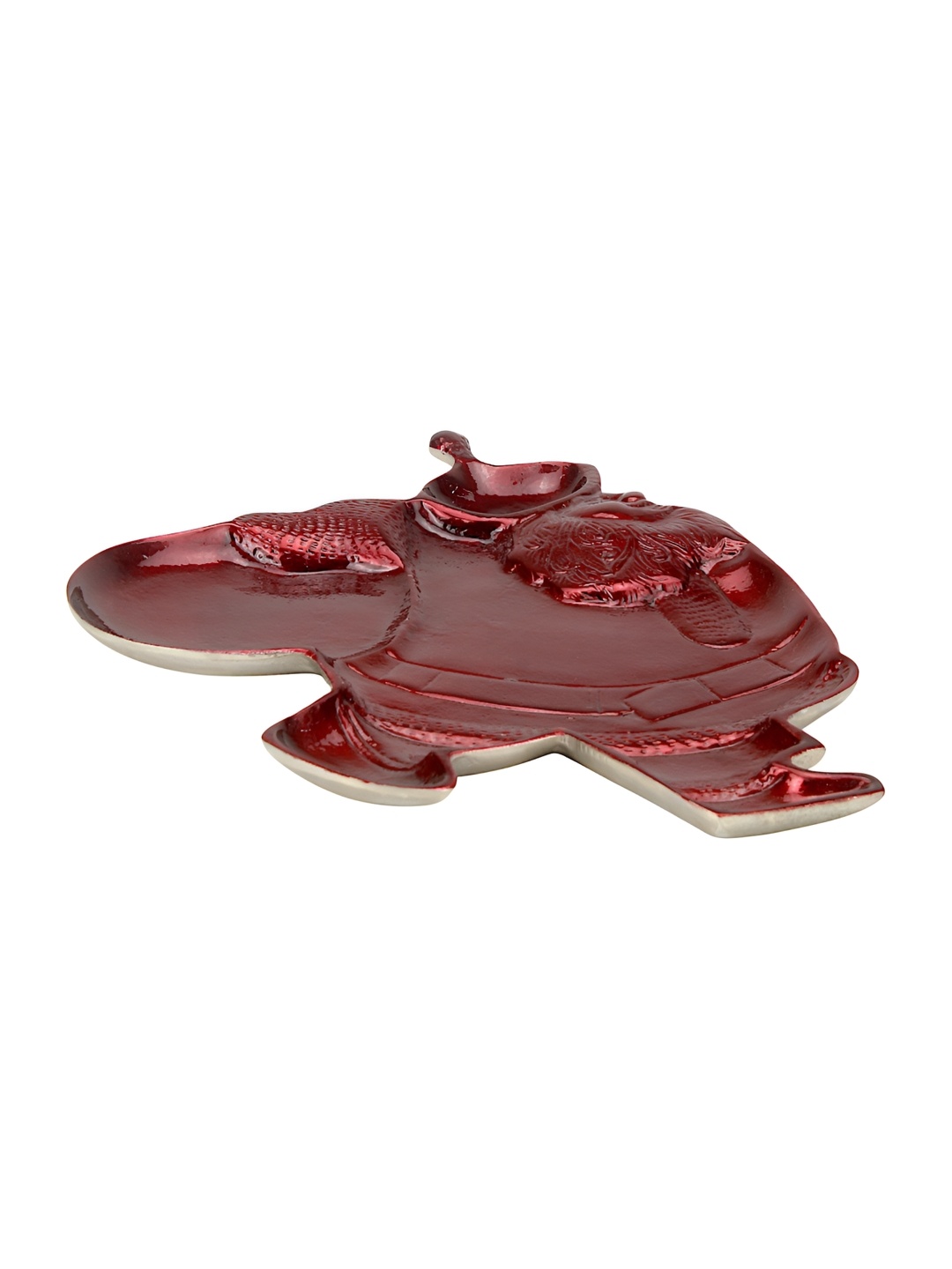 

Hind Decor Red Textured Santa Claus Decorative Ceramic Food Platter