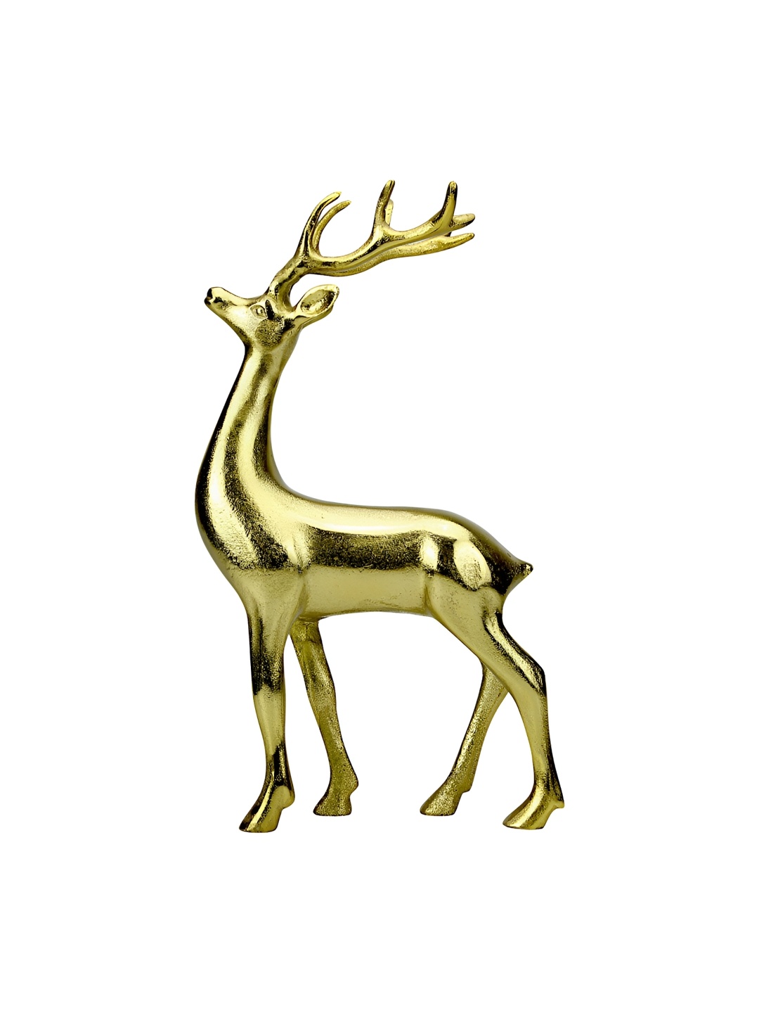 

Hind Decor Gold-Toned Standing Reindeer Showpiece