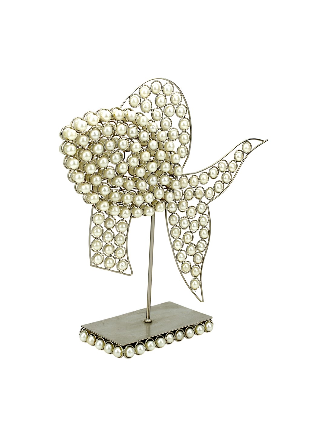 

Hind Decor Gold-Toned & White Mosaic Finish Figurine Showpiece