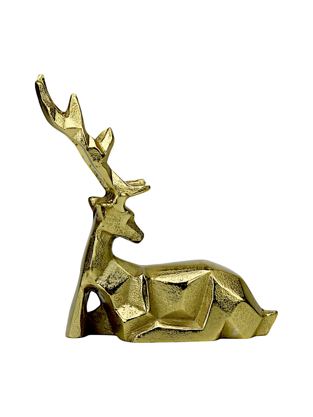 

Hind Decor Gold-Toned Sitting Deer Showpiece