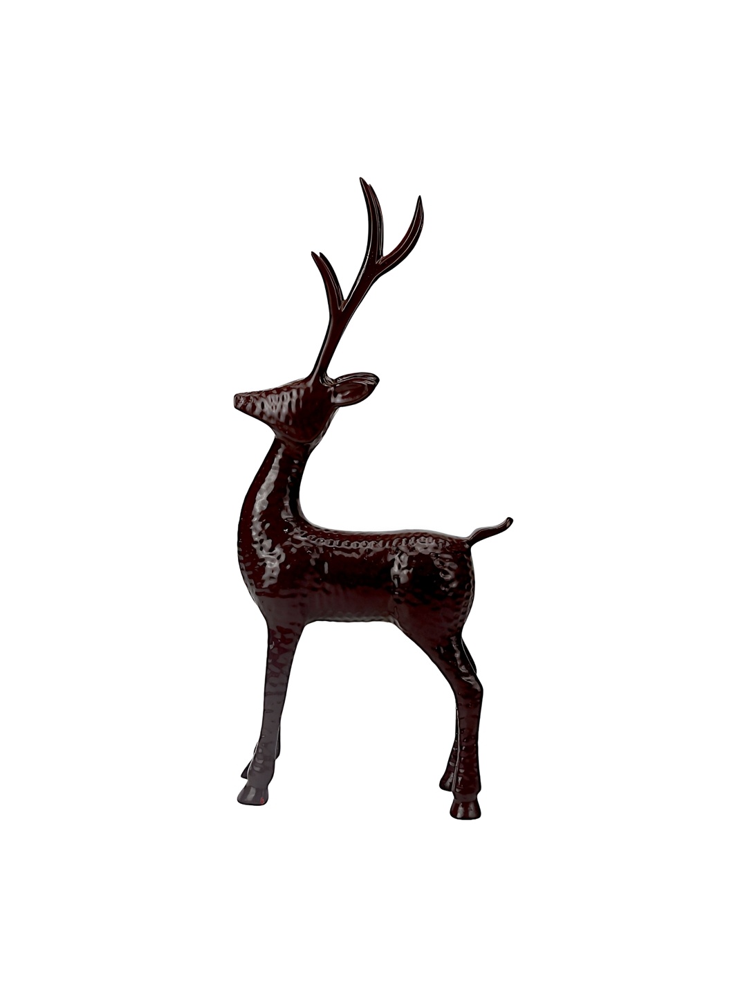 Hind Decor Red Minimalistic Elegant Reindeer Showpiece, Maroon