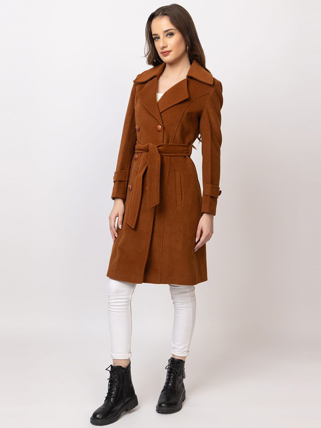 

TWENTY ME Double Breasted Trench Coat, Camel brown