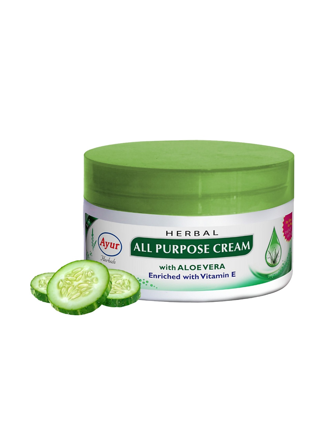 

AYUR HERBALS All Purpose Cream With Aloevera & Vitamin -E Prevent Dehydration - 200 ml, Lime green