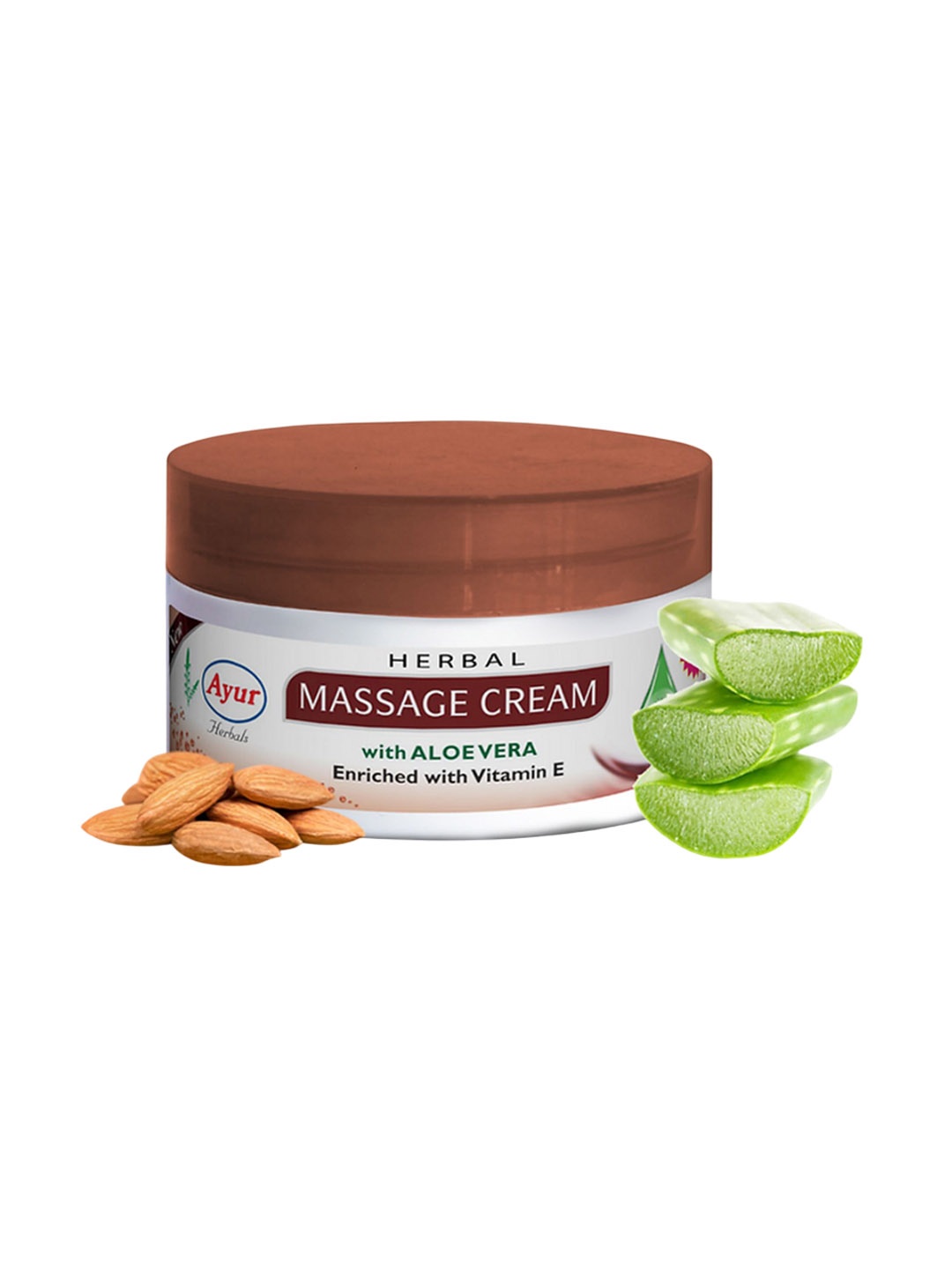 

AYUR HERBALS Massage Cream With Aloevera & Vitamin-E - 100 ml, White