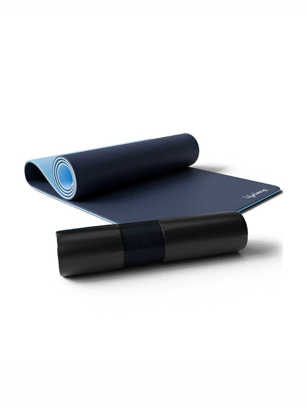 

Lifelong Navy Blue and Blue Anti-Slip Yoga Mats