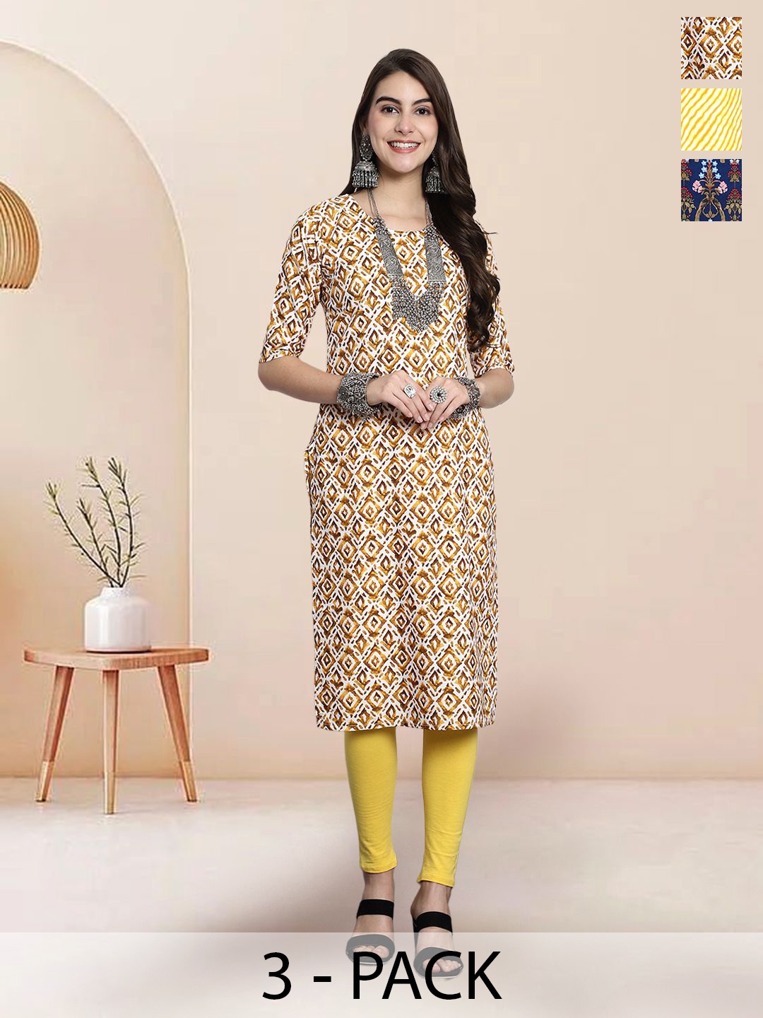 

7Threads Women Ethnic Motifs Printed Floral Crepe Kurta, Multi
