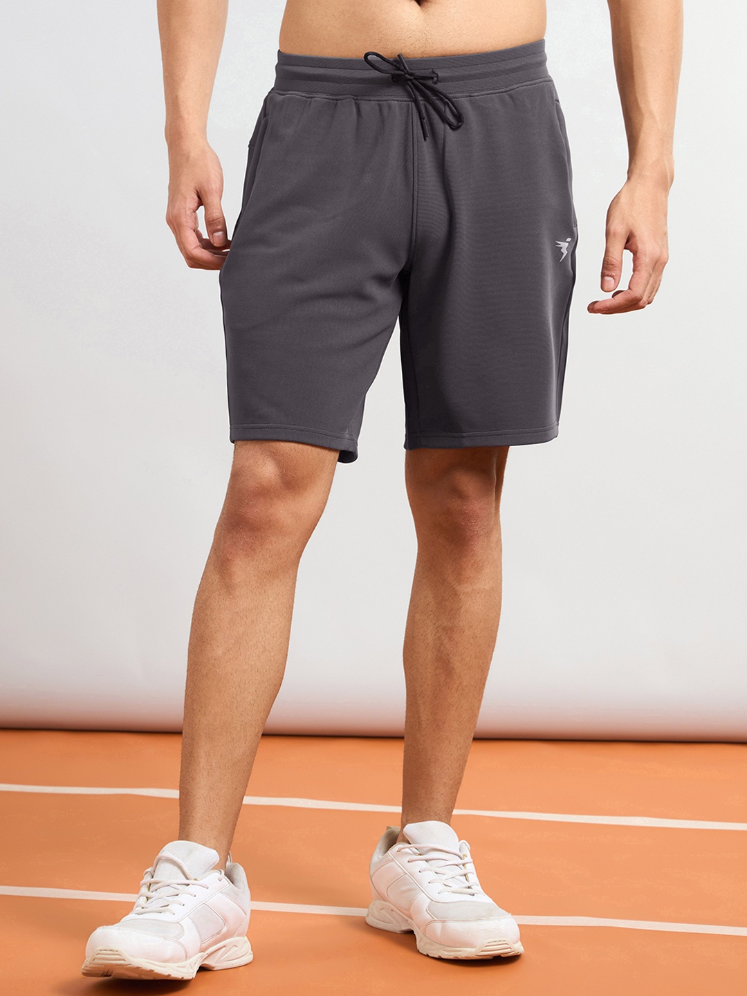

Technosport Men Slim Fit Training or Gym Sports Shorts with TS FLEXI, Grey