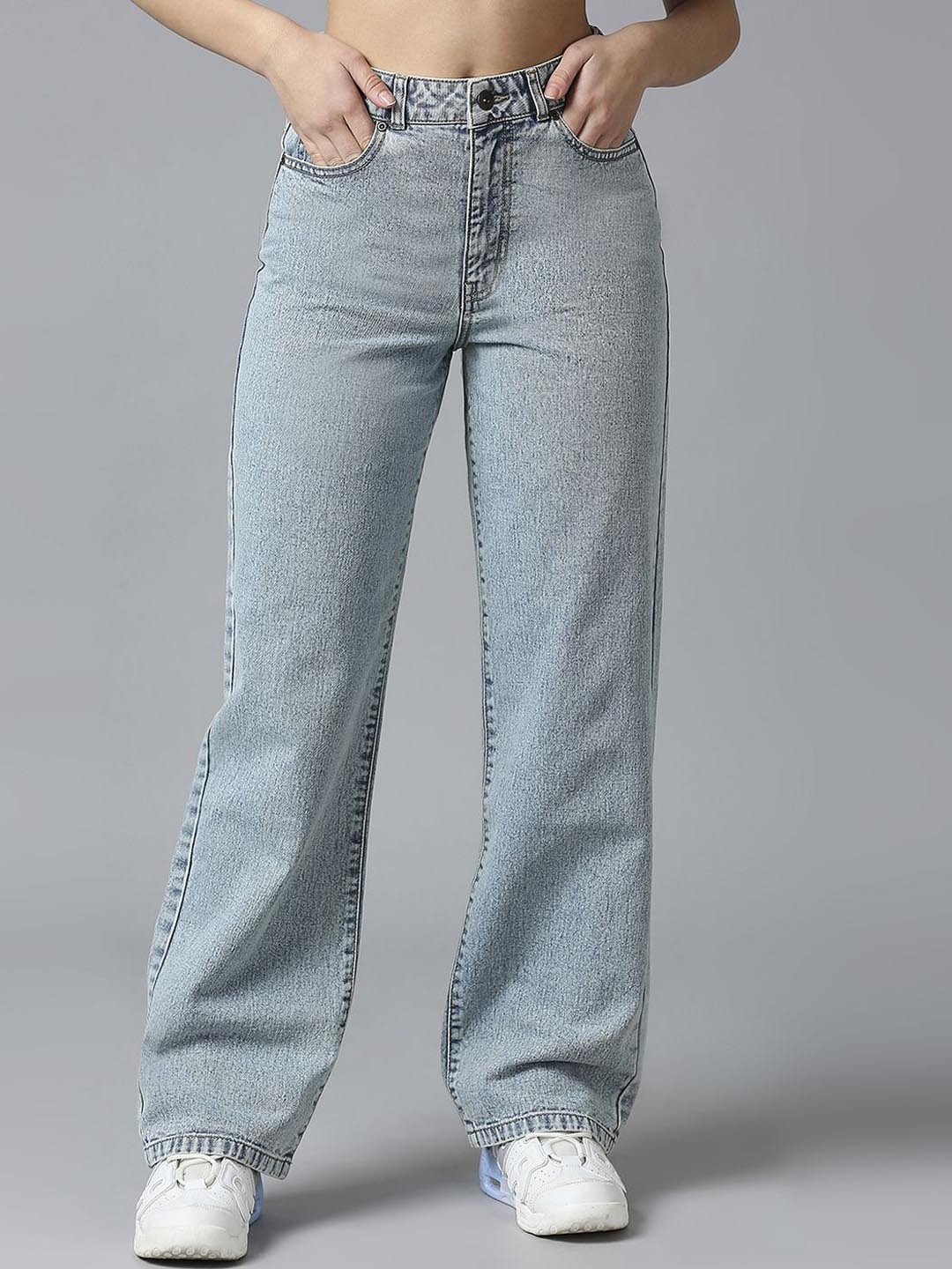 

The Roadster Lifestyle Co. Women Pure Cotton Boyfriend Fit Jeans, Blue