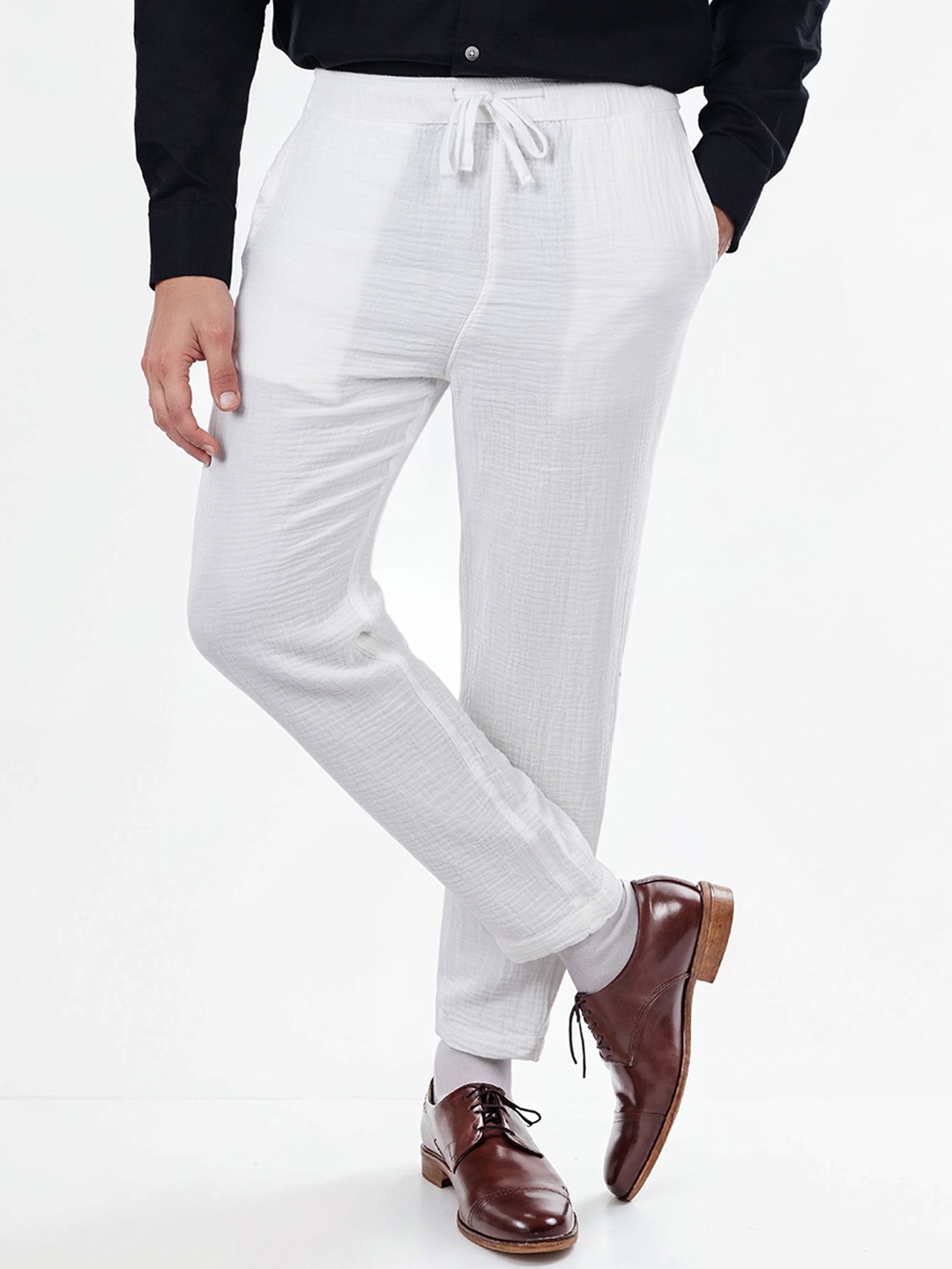 

Celio Men Slim Fit Trousers, White