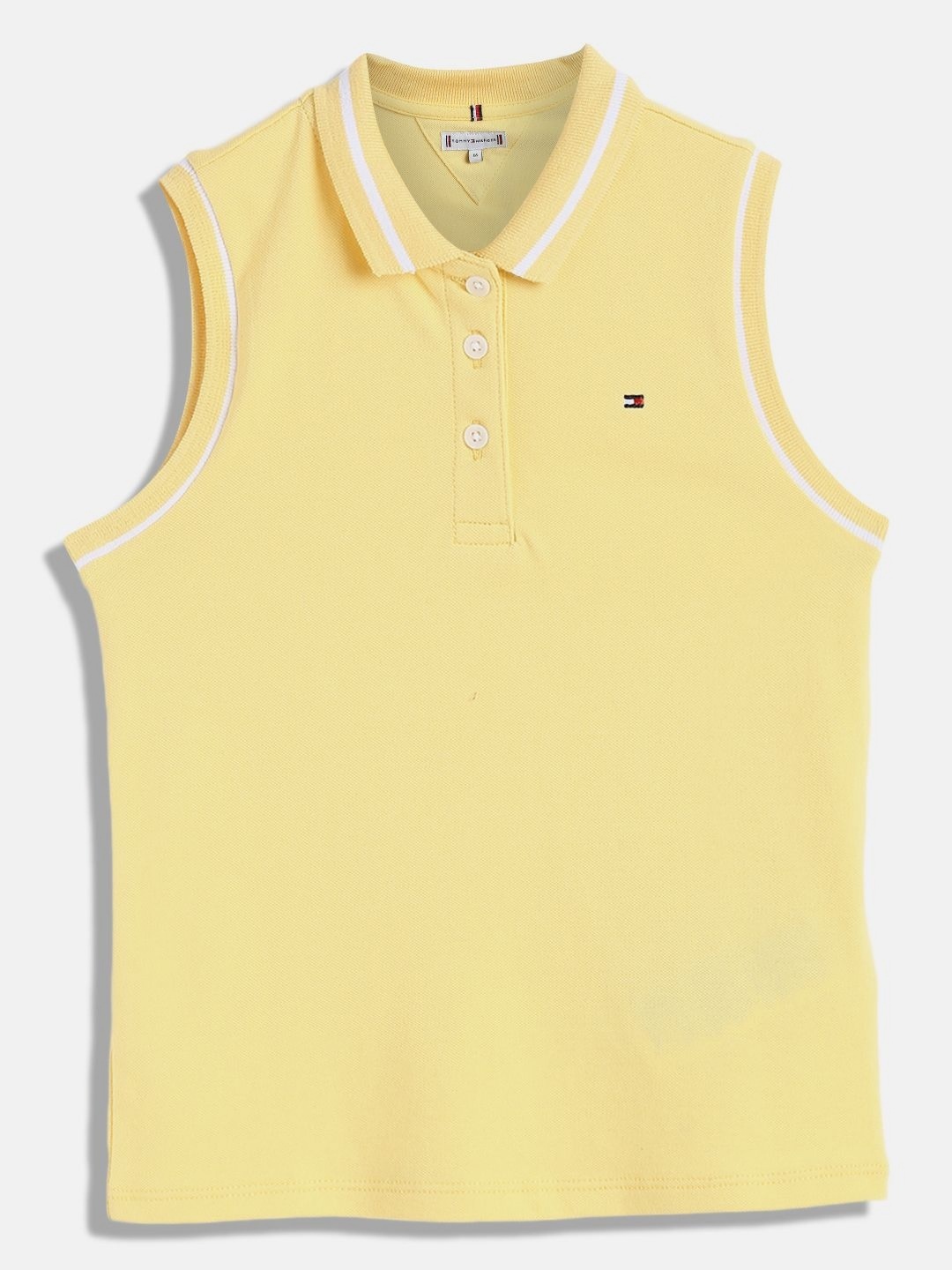 

Tommy Hilfiger Girls Solid Polo Collar Cotton T-shirt, Yellow