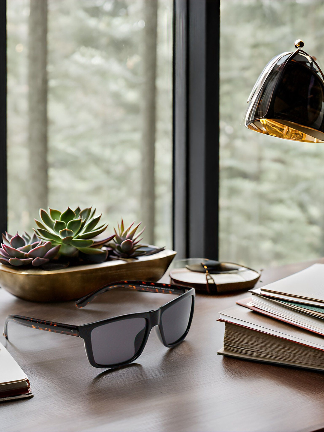 

SUNNIES Unisex Rectangle Sunglasses with UV Protected Lens SNS-014-C1(C)-Black-Multi3