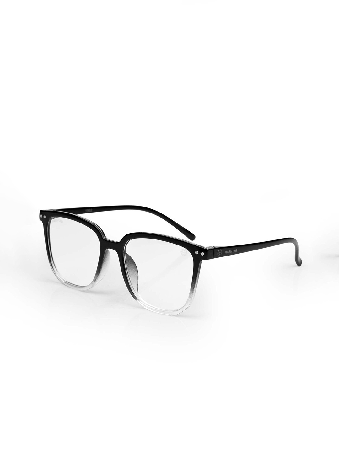 

HASHTAG EYEWEAR Unisex Full Rim Square Frames, Black