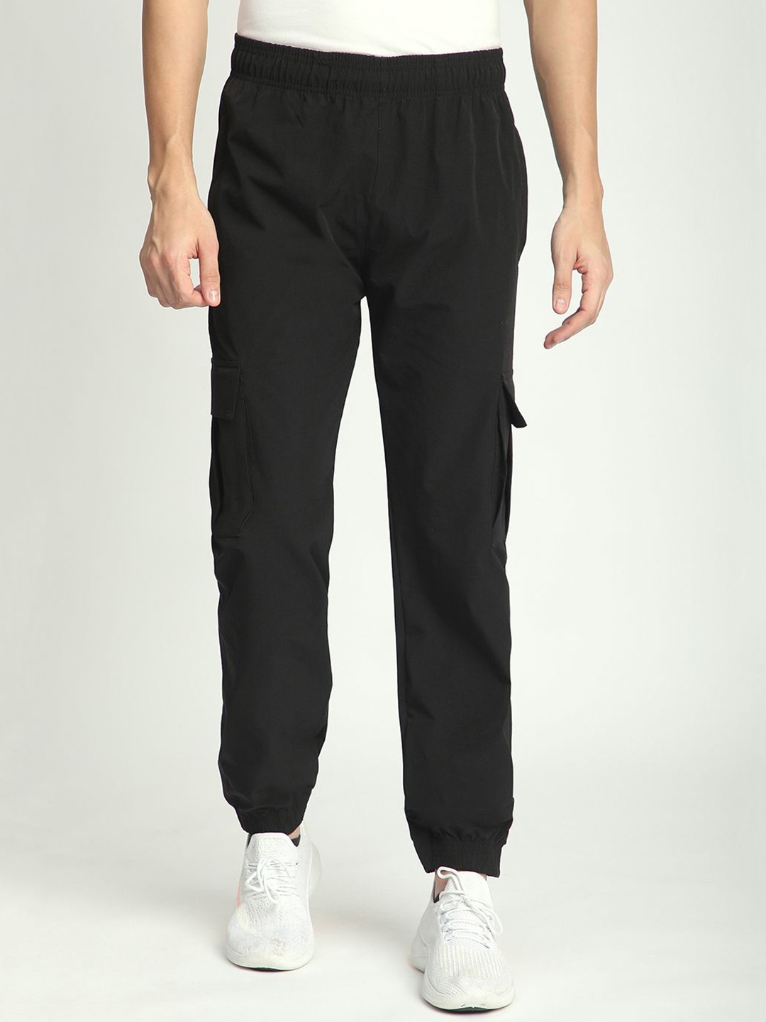

Mark Leute Men Parachute Cargo Joggers, Black