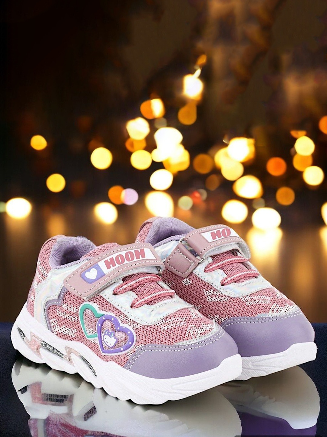 

HOOH Now Comfort in Fashion Kids Lightweight Canvas Sneakers, Pink