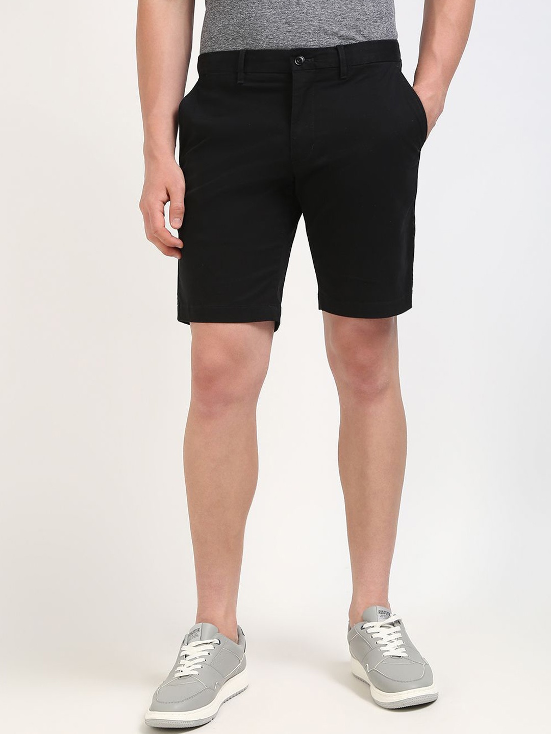 

Tommy Hilfiger Men BROOKLYN SHORT 1985 Cotton Regular Fit Shorts, Black