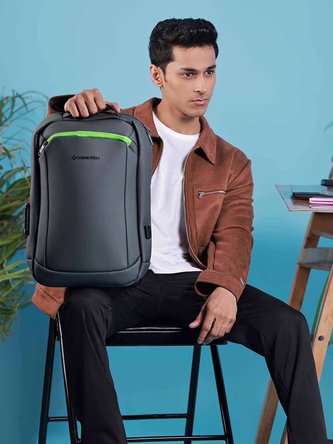 

Nasher Miles Queens 22L Polyester Laptop Backpack with Number Lock & USB charging, Grey