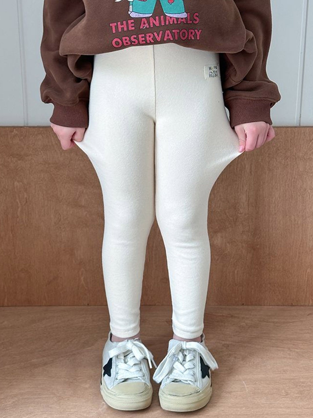 

LULU & SKY Girls High-Rise Ankle-Length Leggings, White