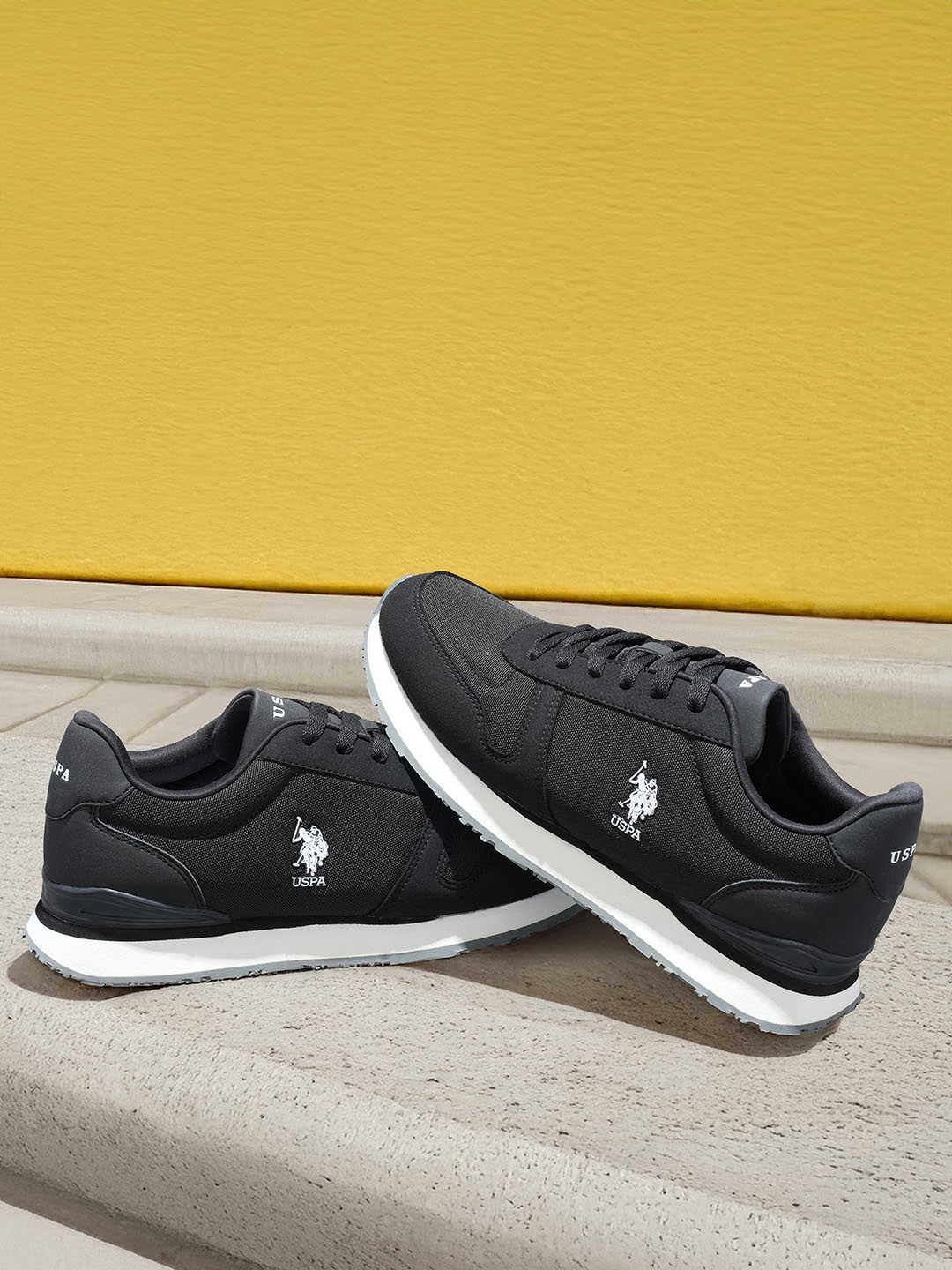 

U.S. Polo Assn. Men Lace-Ups Sneakers, Black