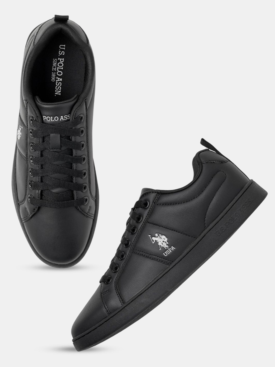 

U.S. Polo Assn. Men Round Toe Sneakers, Black