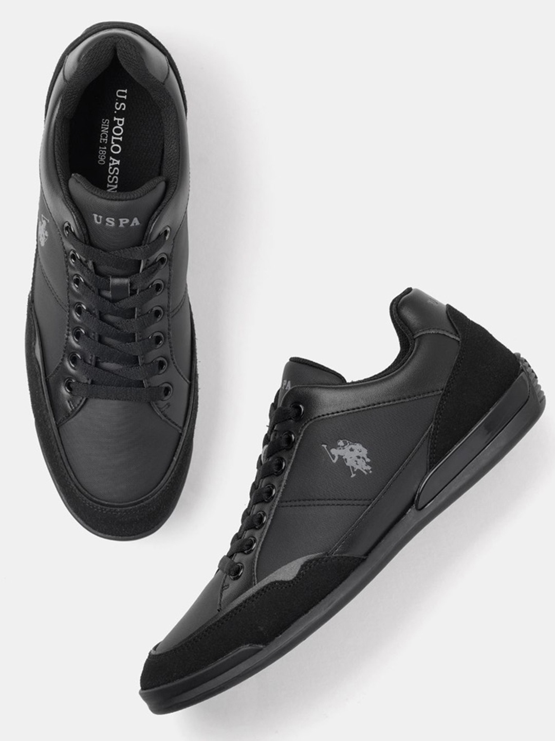 

U.S. Polo Assn. Men Lace-Ups Sneakers, Black