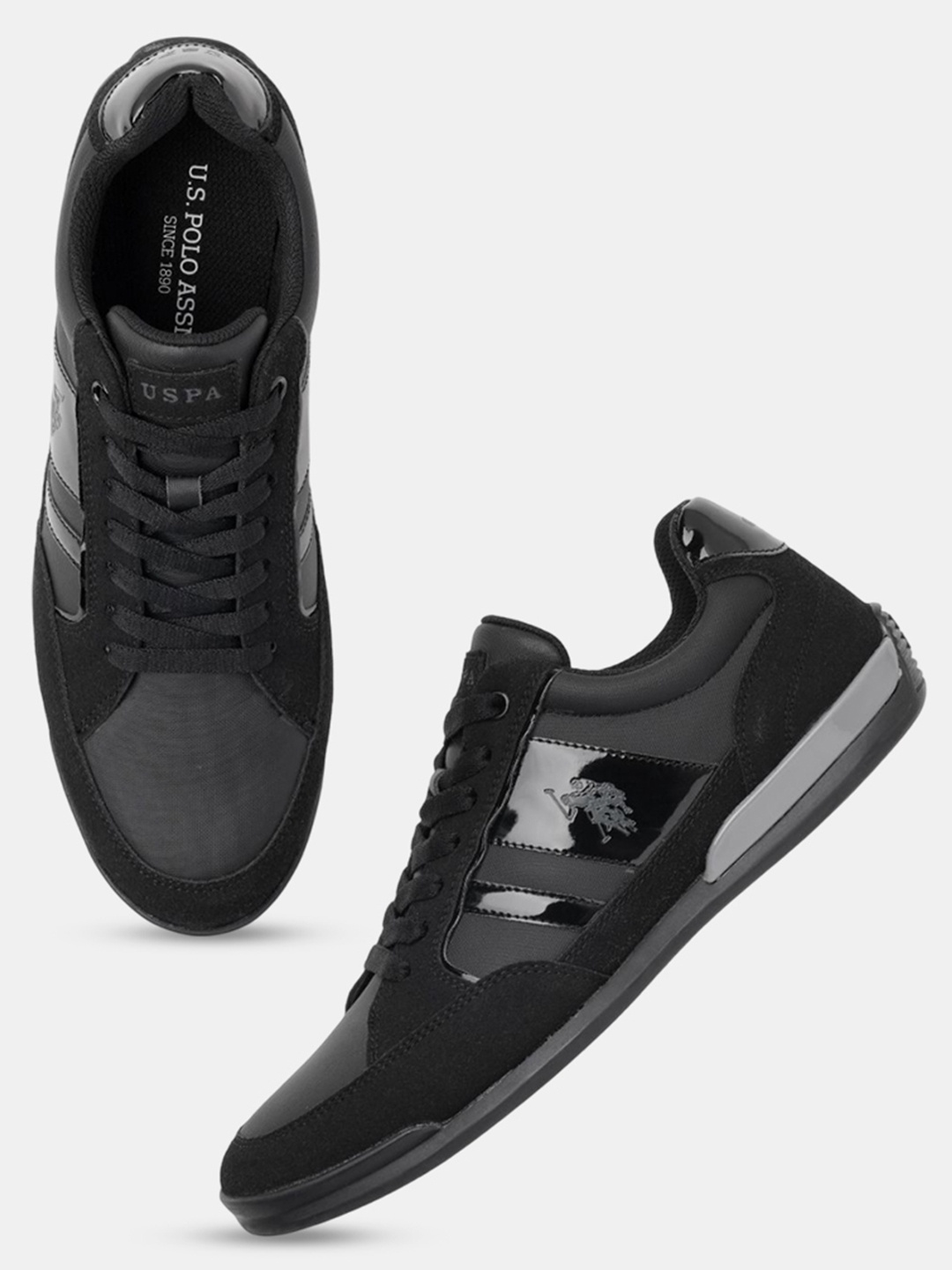 

U.S. Polo Assn. Men Lace-Ups Sneakers, Black