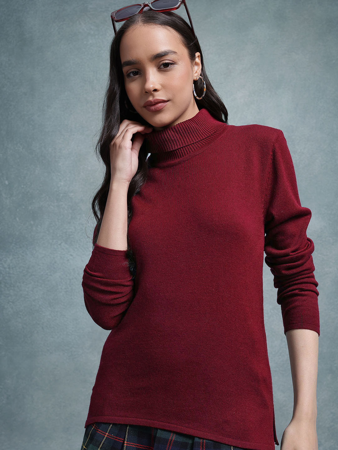 

Roadster Turtle Neck Pullover, Maroon