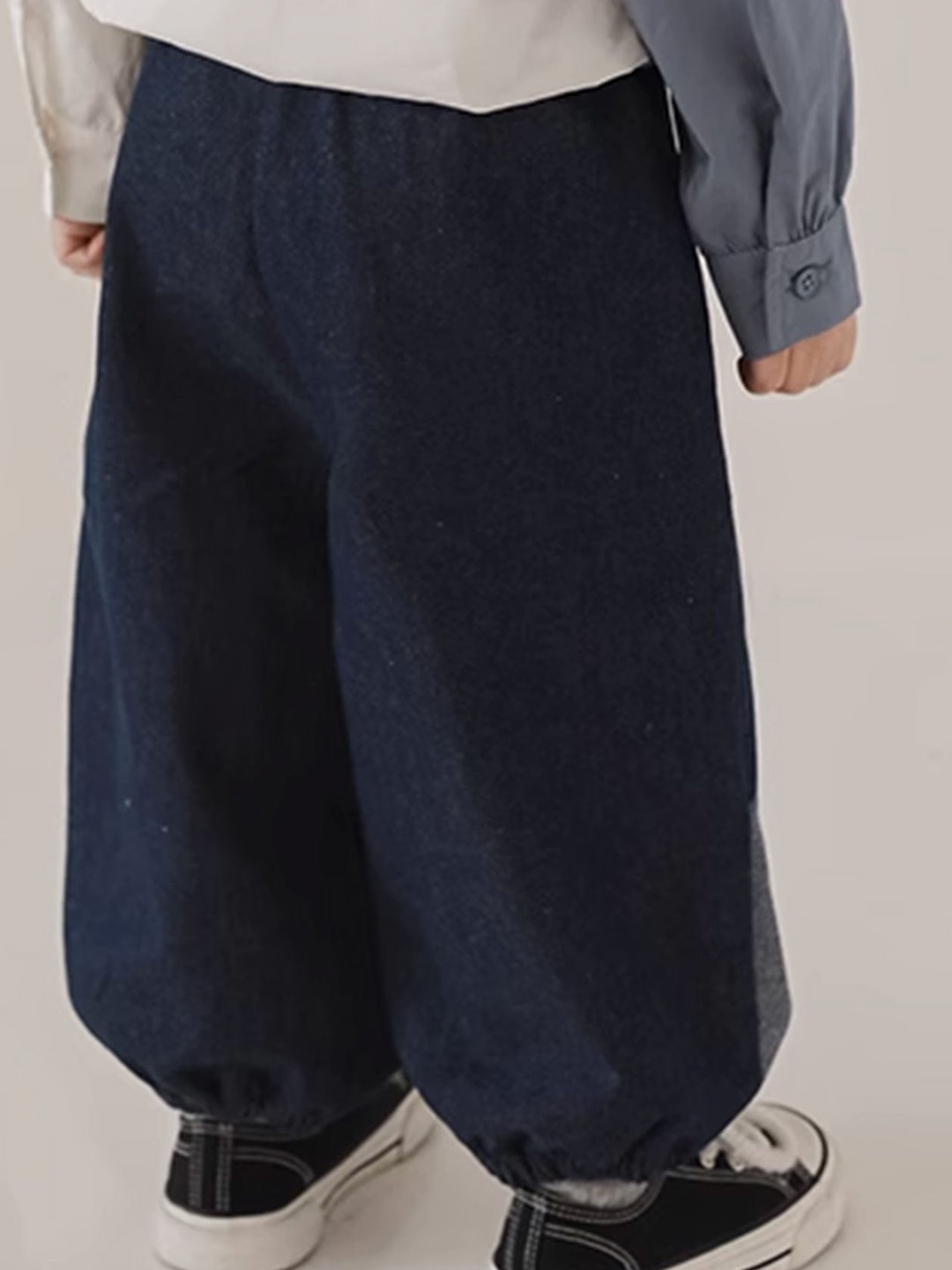 

LULU & SKY Boys Pure Cotton Mid-Rise Joggers, Navy blue