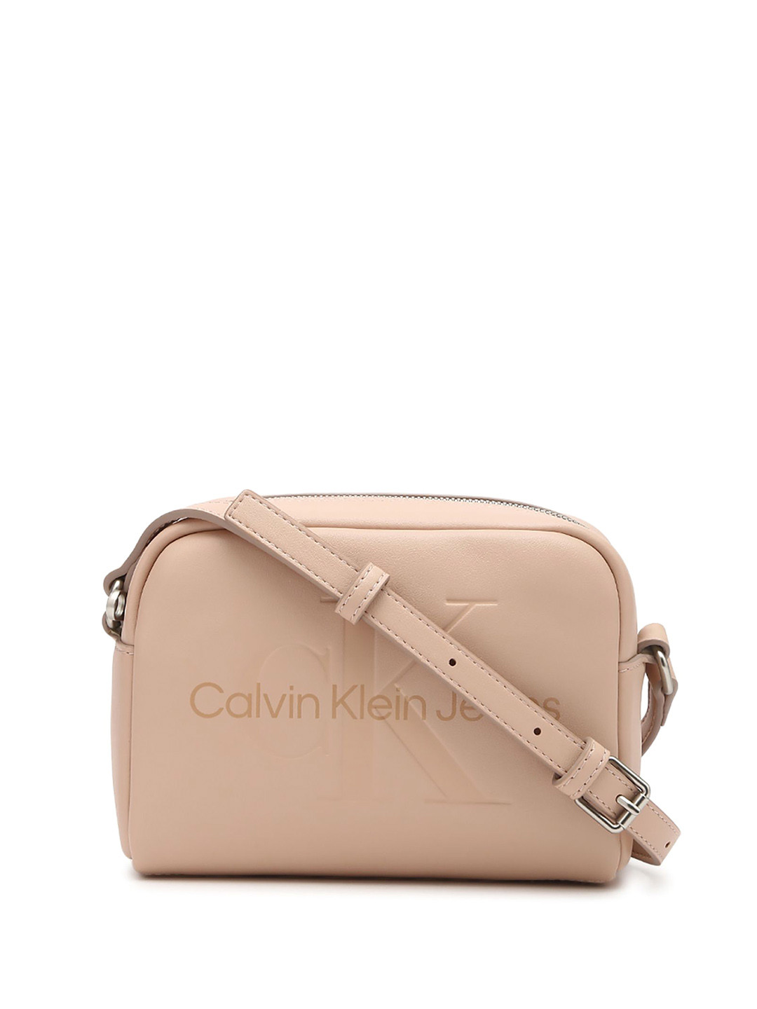

Calvin Klein Women Typography Printed Structured Casual Sling Bag, Pink