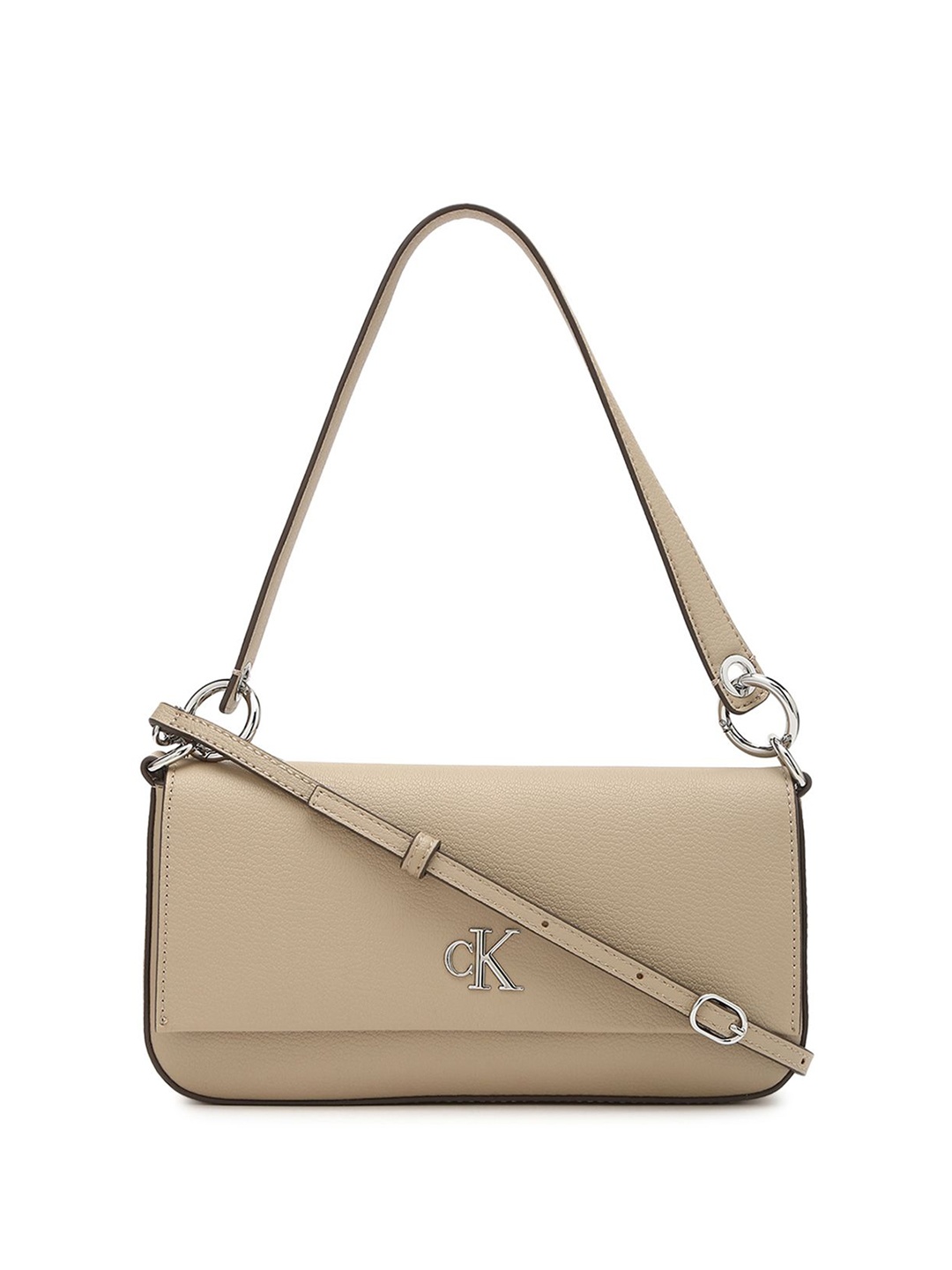 

Calvin Klein Women Textured Structured Casual Shoulder Bag, Beige