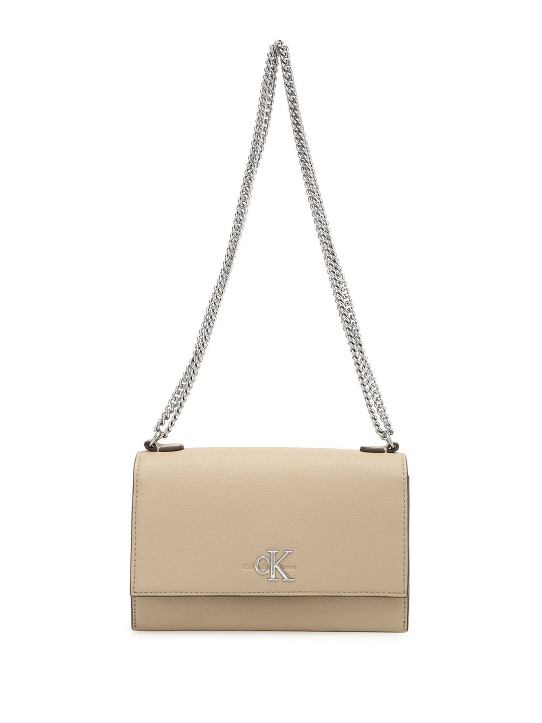 

Calvin Klein Women Textured Structured Casual Sling Bag, Beige