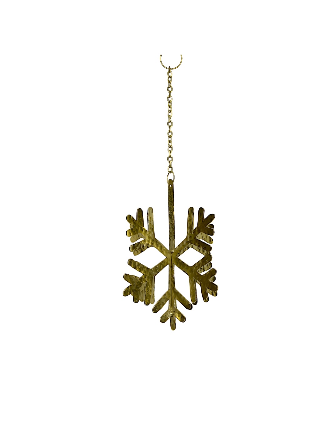 

Hind Decor Gold Toned Hanging Christmas Snow