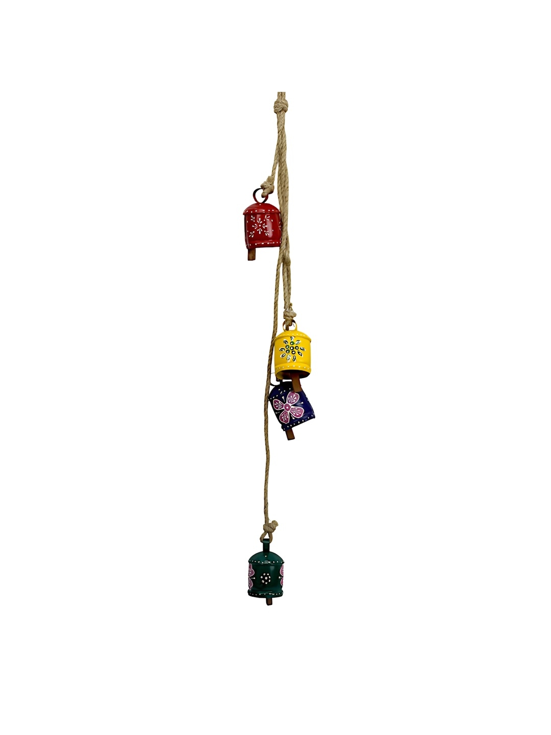 

Hind Decor Red & Blue Textured Hanging Christmas Bells