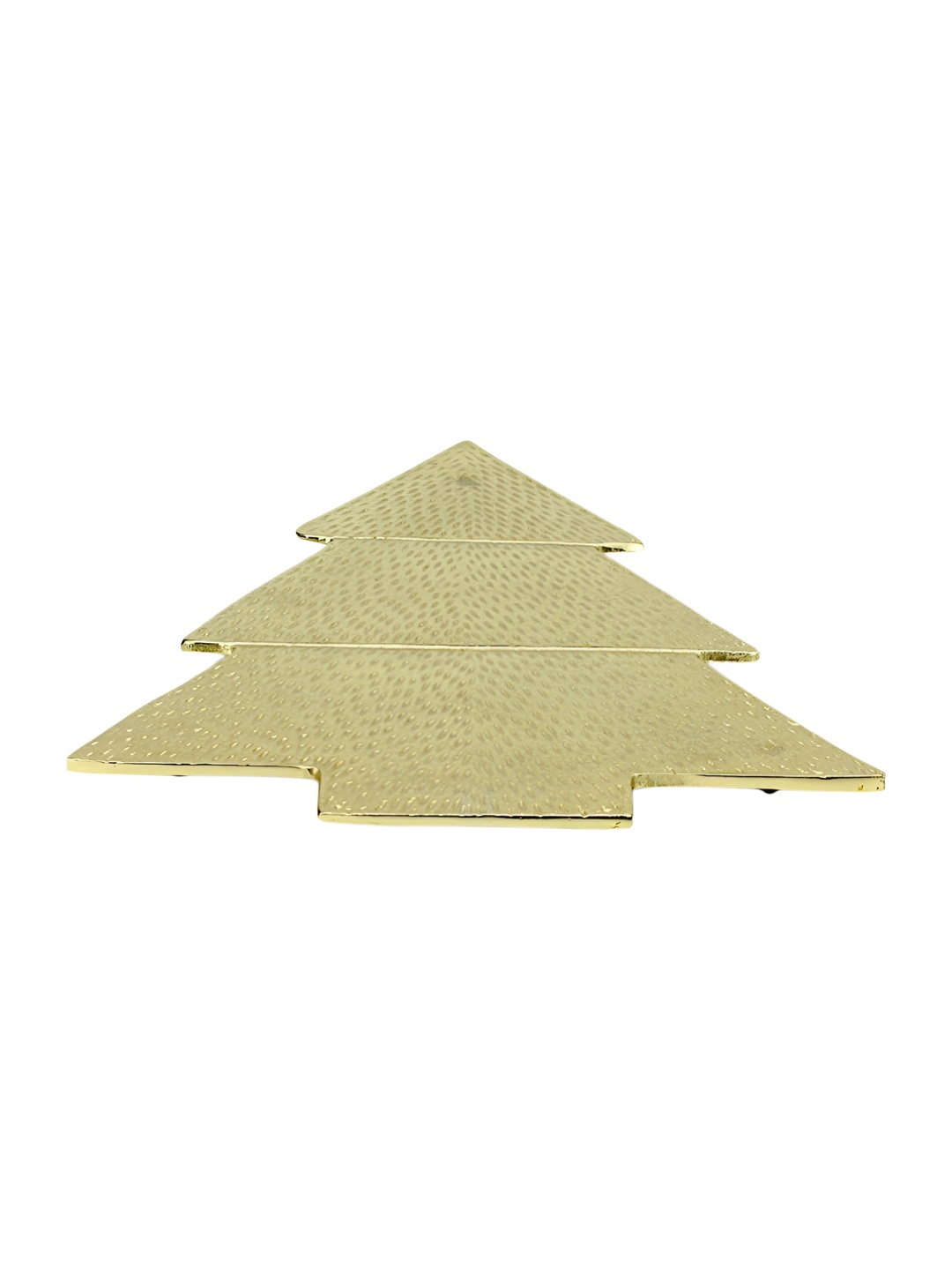 

Hind Decor Gold-Toned Christmas Tree-Shaped Tray
