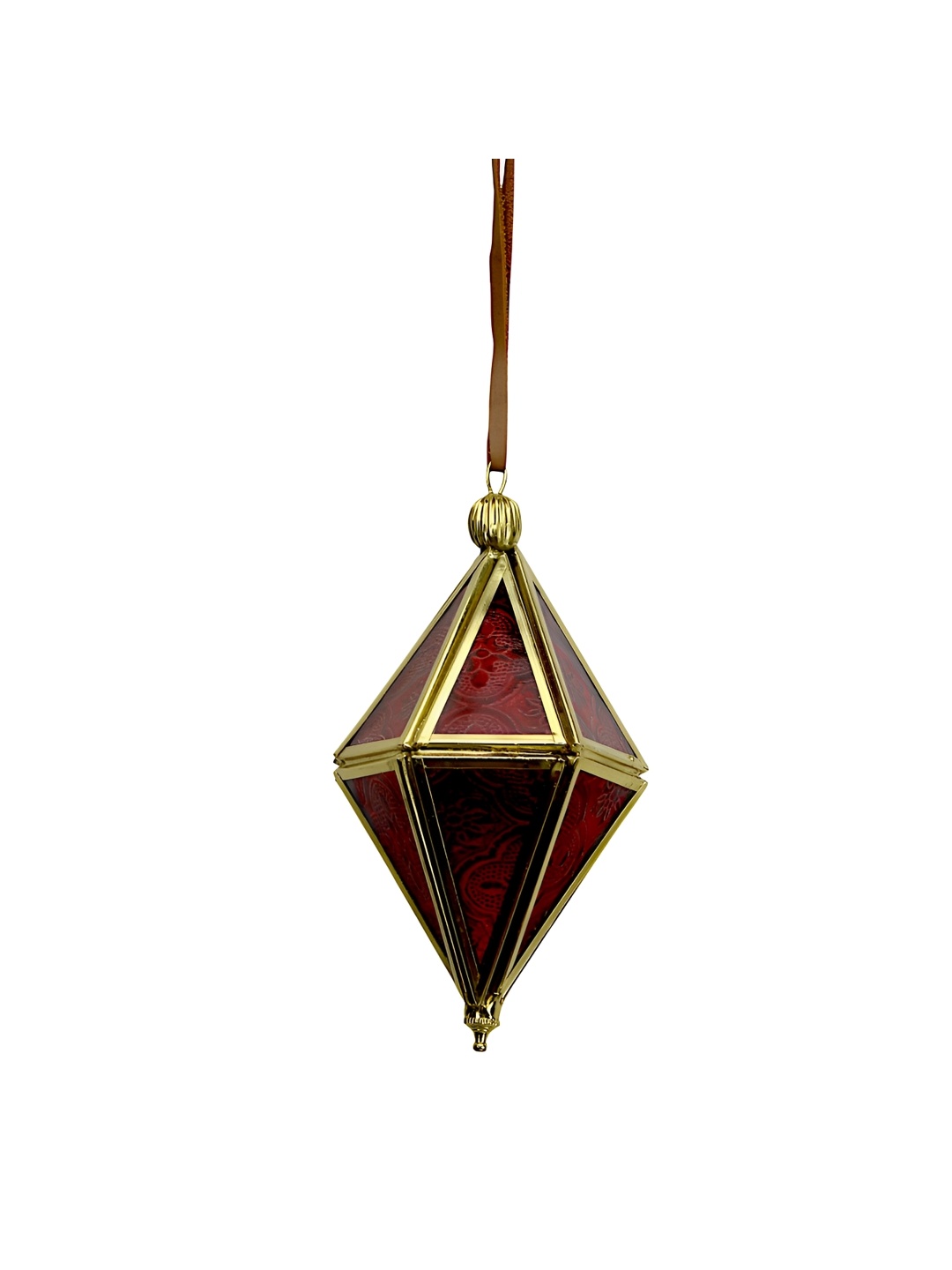 

Hind Decor Red & Gold-Toned Metallic Christmas Hanging Ornament Vibrant Holiday Decor