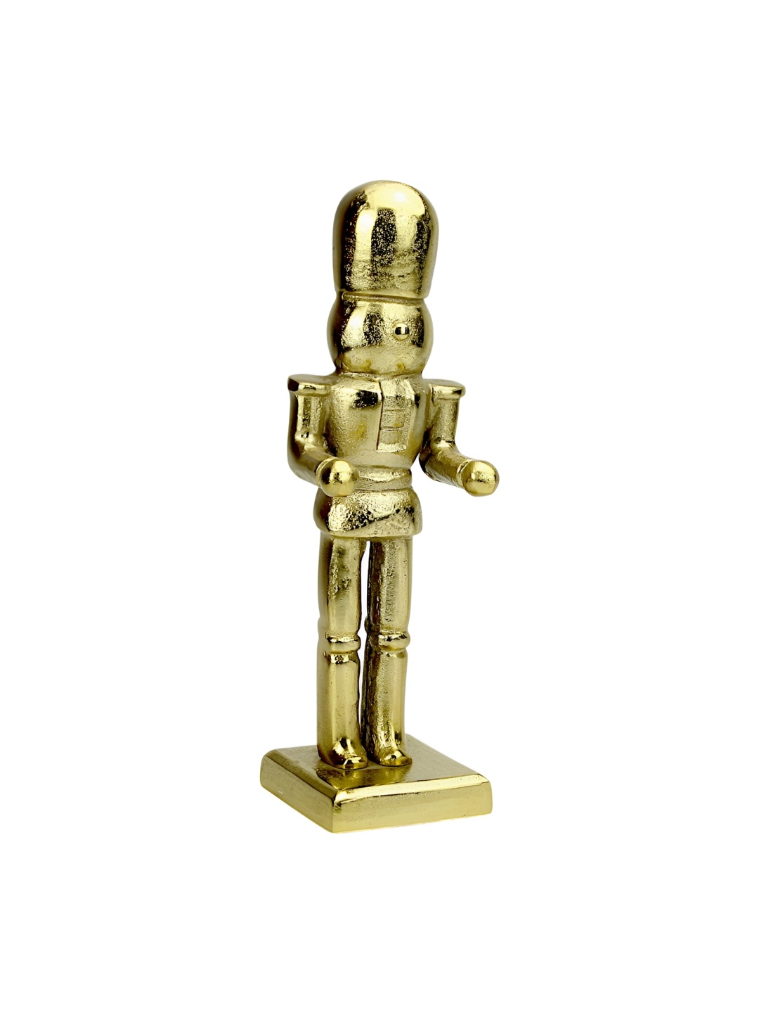 

Hind Decor Gold-Toned Aluminum Christmas Soldier Nutcracker Showpiece