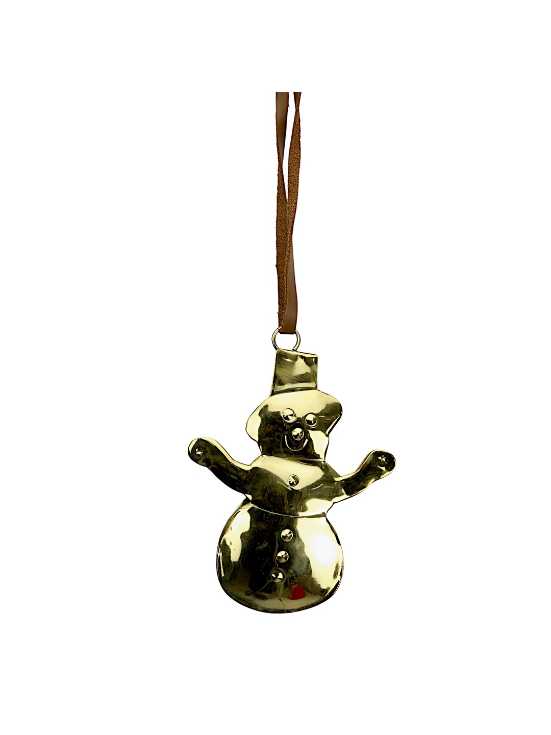 

Hind Decor Gold Toned Metallic Hanging Christmas Snowman