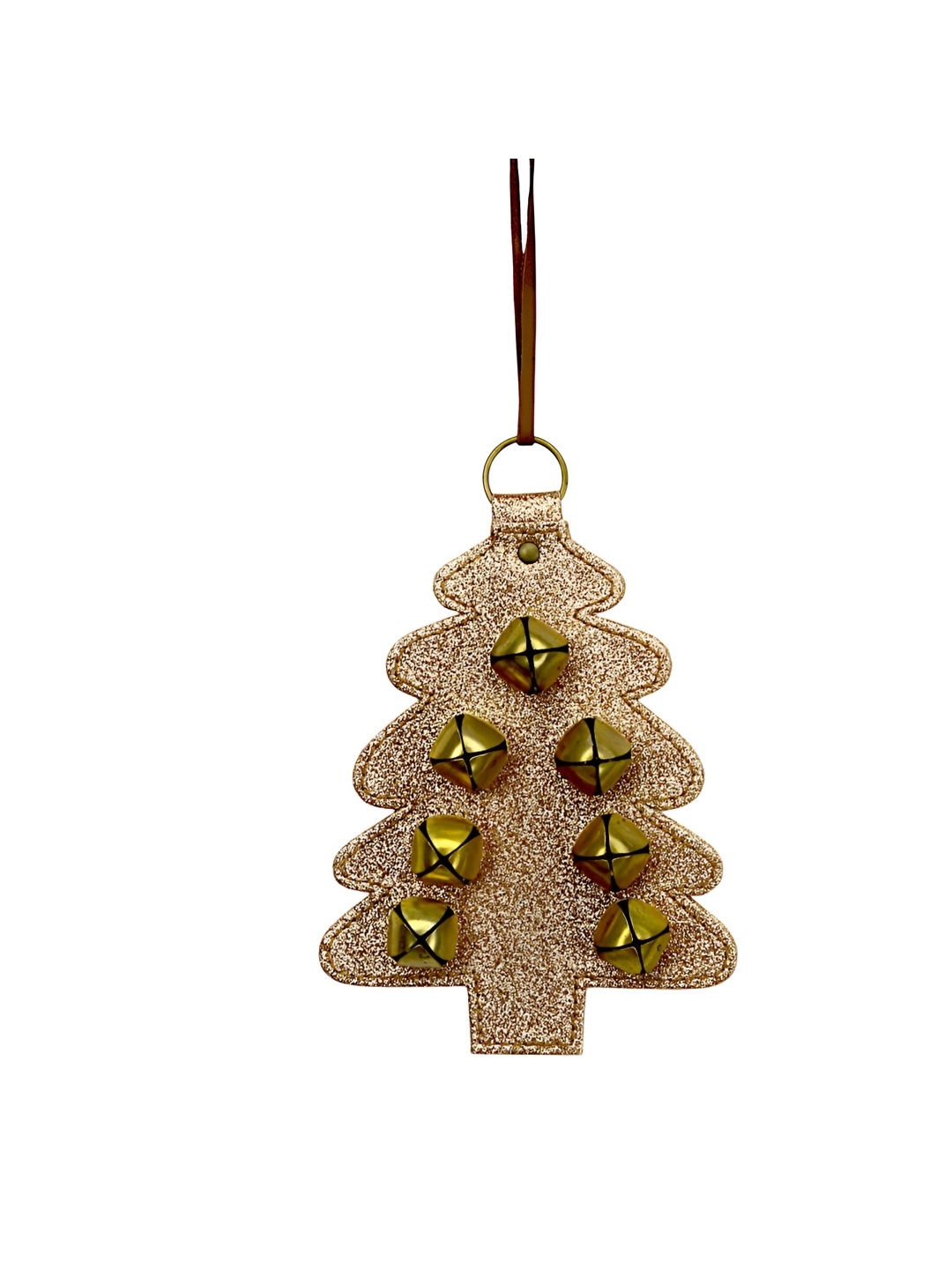 

Hind Decor Gold-Toned Hanging Christmas Tree With Bells