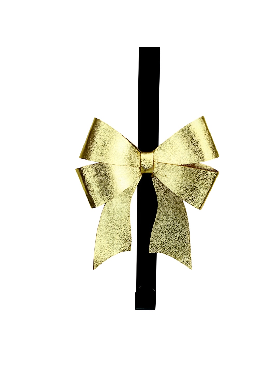 

Hind Decor Black & Gold-Toned Bow Christmas Stocking Holder