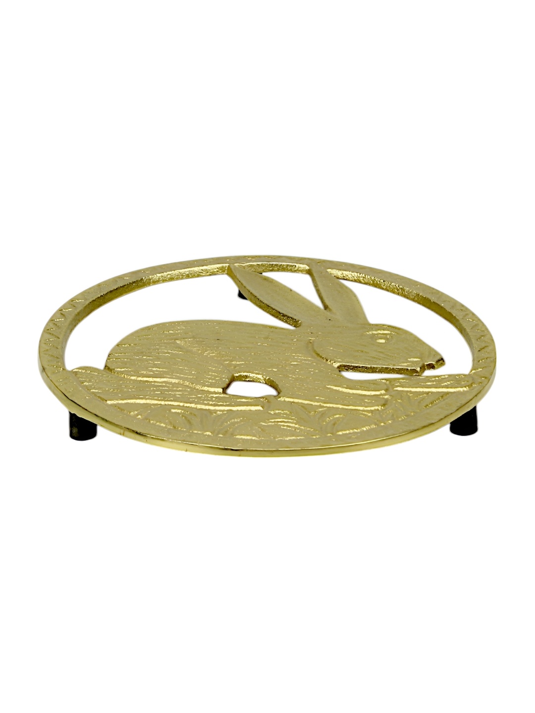 

Hind Decor Gold Toned Aluminum Handcrafted Christmas Tray Festive Holiday Serving Dish