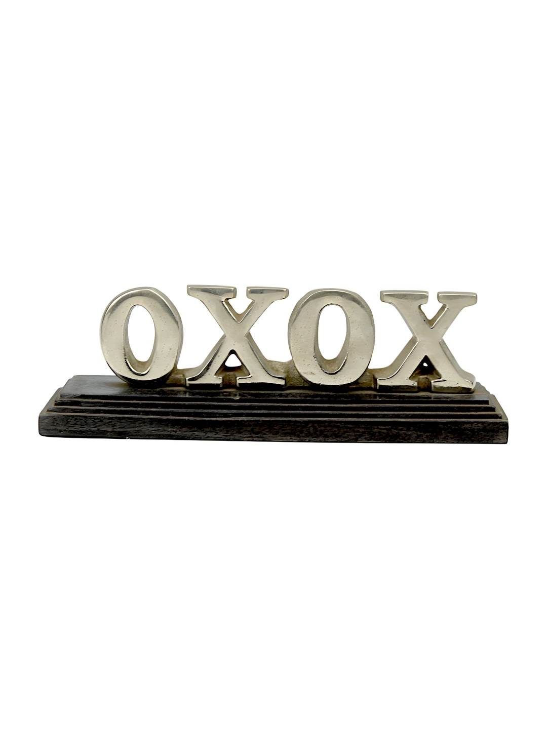 

Hind Decor Silver-Toned & Black Christmas Oxox Figurine Showpieces