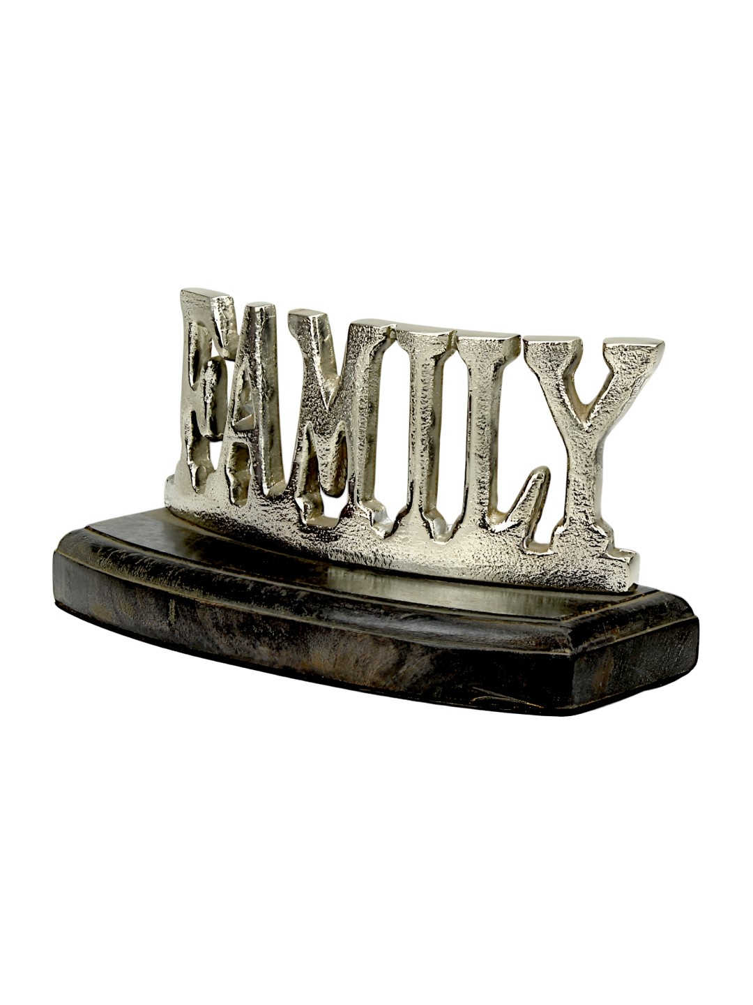 

Hind Decor Silver-Toned & Black Aluminium Christmas Family Curio Showpiece